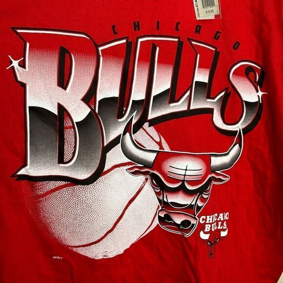 VTG NWT 90’s Chicago Bulls NBA Shirt Single Stitch USA Made - Picture 2 of 6